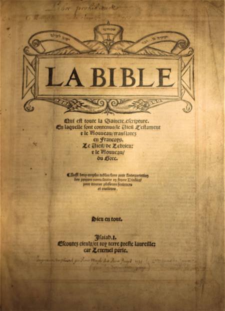 Bibliotheque bible d'olivetan