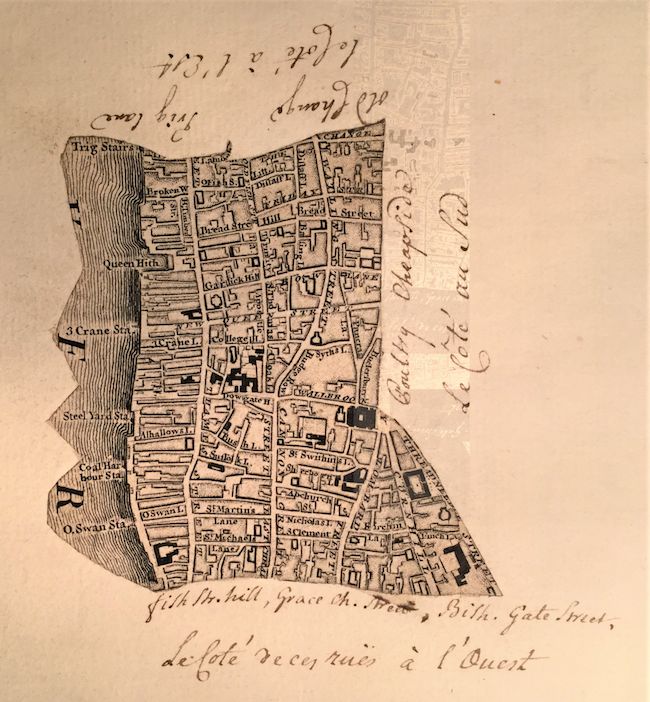 © FCPL, Boundaries of the districts of the church, c. 1765, La Ville district
